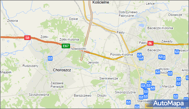 mapa Łyski, Łyski na mapie Targeo