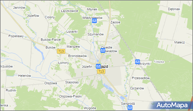 mapa Mącznik gmina Ujazd, Mącznik gmina Ujazd na mapie Targeo