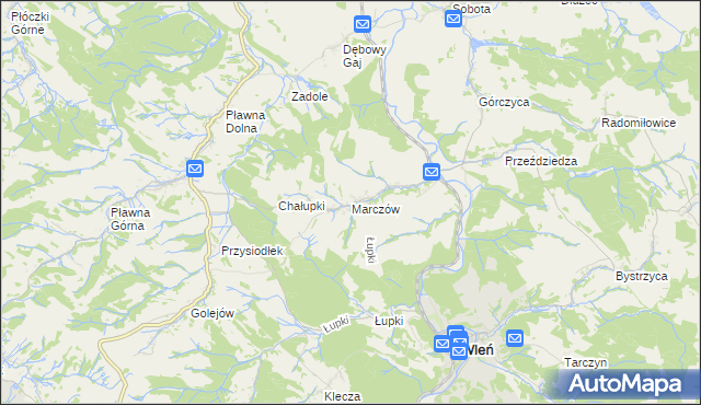 mapa Marczów, Marczów na mapie Targeo