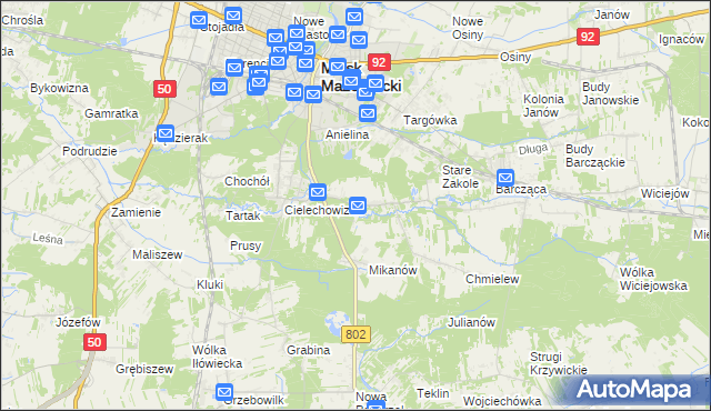 mapa Marianka gmina Mińsk Mazowiecki, Marianka gmina Mińsk Mazowiecki na mapie Targeo