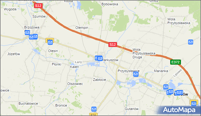 mapa Markuszów, Markuszów na mapie Targeo