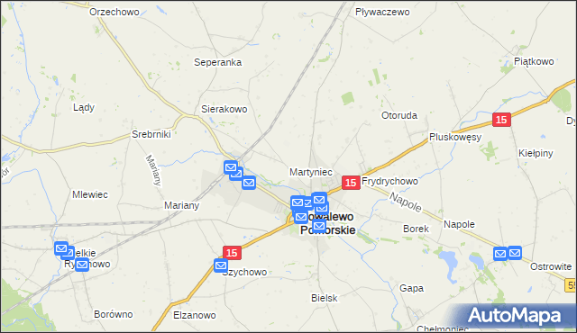 mapa Martyniec, Martyniec na mapie Targeo