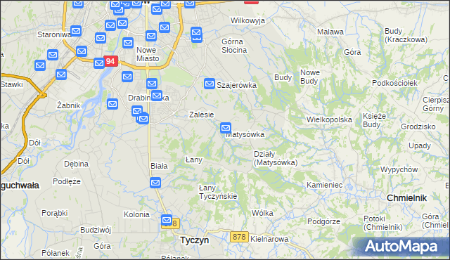 mapa Matysówka, Matysówka na mapie Targeo