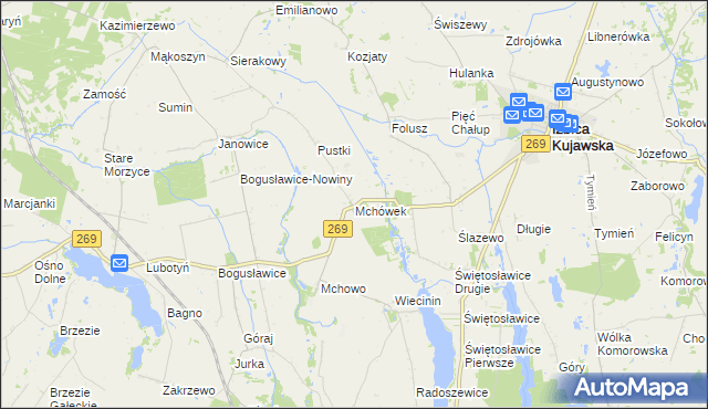 mapa Mchówek, Mchówek na mapie Targeo