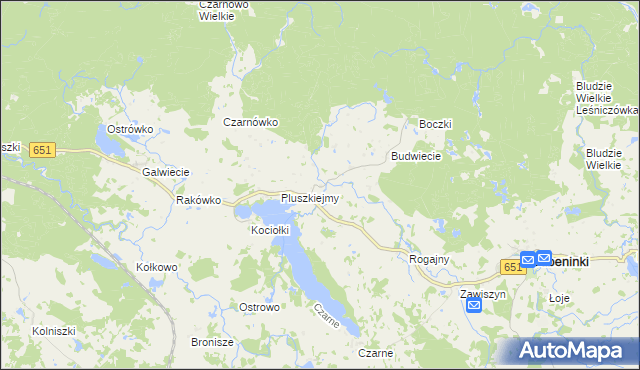 mapa Meszno gmina Dubeninki, Meszno gmina Dubeninki na mapie Targeo