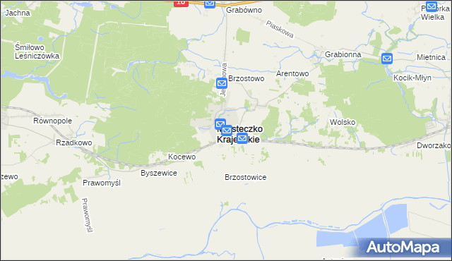 mapa Miasteczko Krajeńskie, Miasteczko Krajeńskie na mapie Targeo