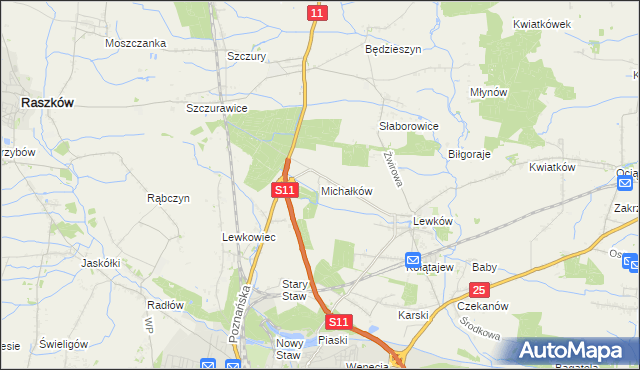 mapa Michałków, Michałków na mapie Targeo