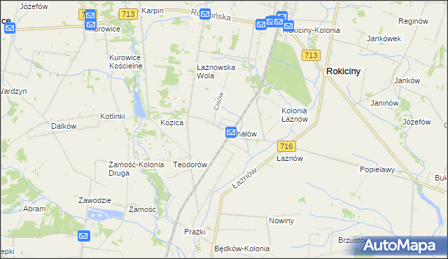 mapa Michałów gmina Rokiciny, Michałów gmina Rokiciny na mapie Targeo