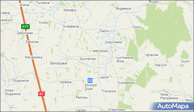 mapa Michałówka gmina Jasieniec, Michałówka gmina Jasieniec na mapie Targeo