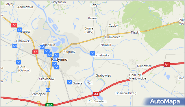 mapa Michałówka gmina Radymno, Michałówka gmina Radymno na mapie Targeo