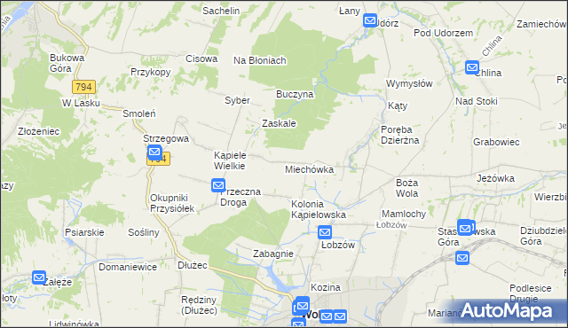 mapa Miechówka, Miechówka na mapie Targeo