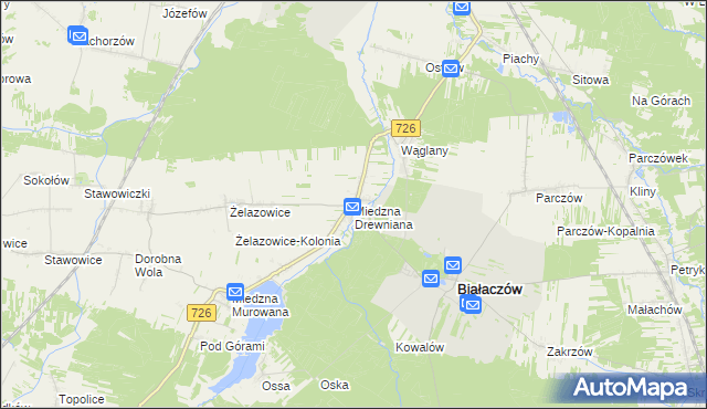 mapa Miedzna Drewniana, Miedzna Drewniana na mapie Targeo