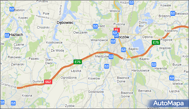 mapa Międzyświeć, Międzyświeć na mapie Targeo