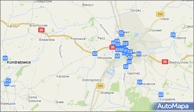 mapa Mikoszów, Mikoszów na mapie Targeo