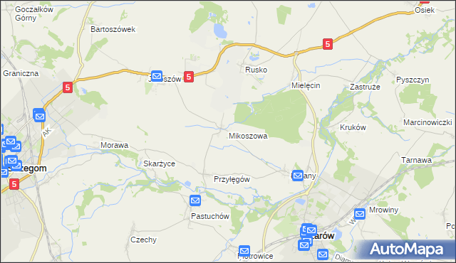 mapa Mikoszowa, Mikoszowa na mapie Targeo