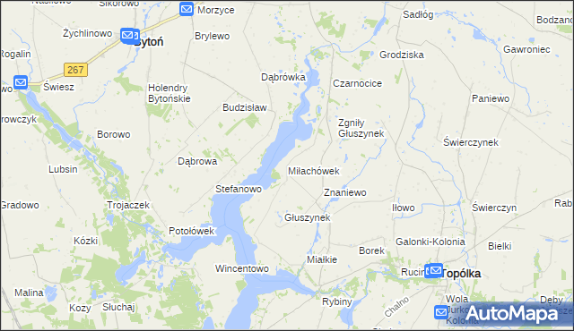 mapa Miłachówek, Miłachówek na mapie Targeo