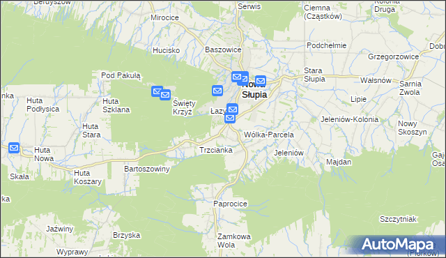 mapa Milanowska Wólka, Milanowska Wólka na mapie Targeo