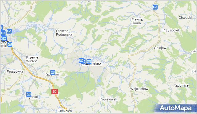 mapa Milęcice, Milęcice na mapie Targeo