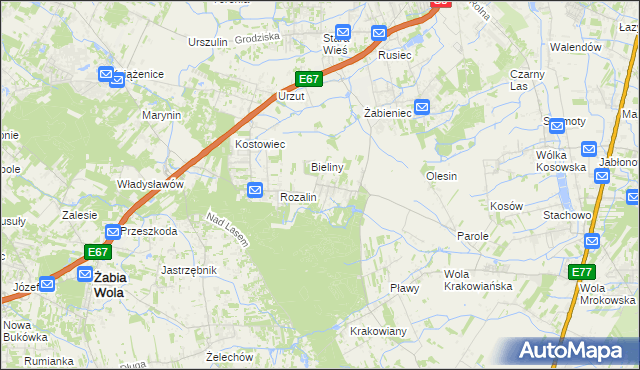 mapa Młochów, Młochów na mapie Targeo