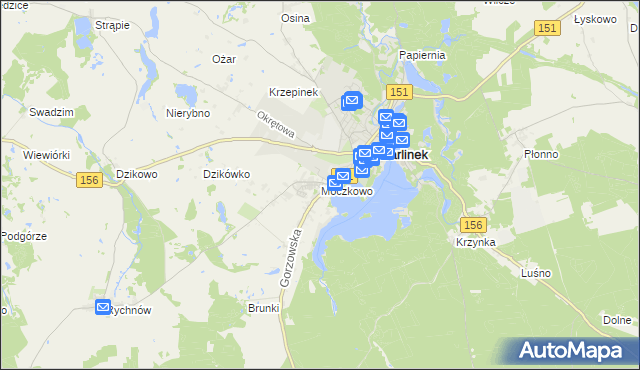 mapa Moczkowo, Moczkowo na mapie Targeo