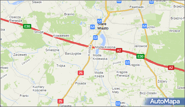 mapa Modła Królewska, Modła Królewska na mapie Targeo