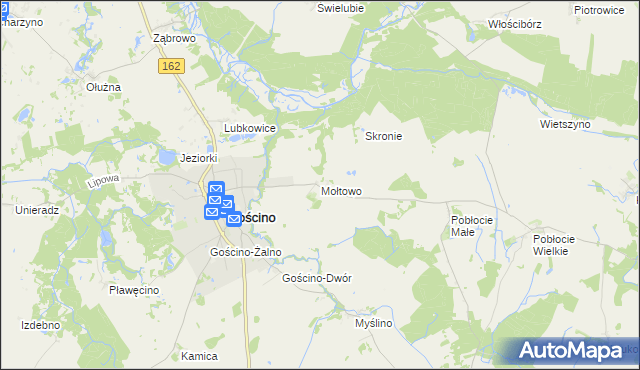 mapa Mołtowo, Mołtowo na mapie Targeo