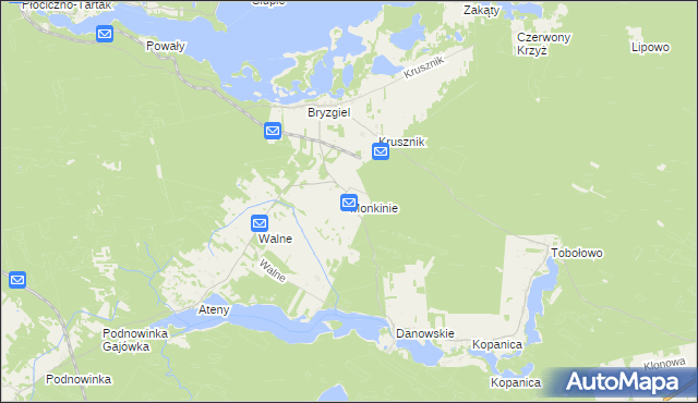 mapa Monkinie, Monkinie na mapie Targeo