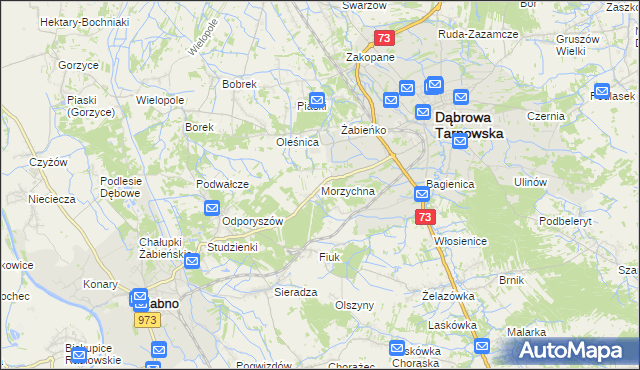 mapa Morzychna, Morzychna na mapie Targeo