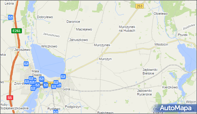 mapa Murczyn, Murczyn na mapie Targeo