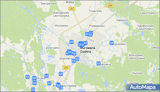 mapa Murowana Goślina, Murowana Goślina na mapie Targeo