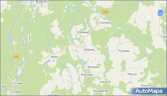 mapa Mzdowo, Mzdowo na mapie Targeo