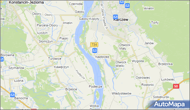 mapa Nadbrzeż, Nadbrzeż na mapie Targeo
