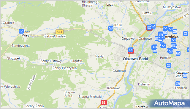 mapa Nakły, Nakły na mapie Targeo