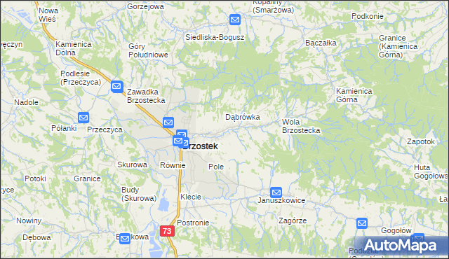 mapa Nawsie Brzosteckie, Nawsie Brzosteckie na mapie Targeo