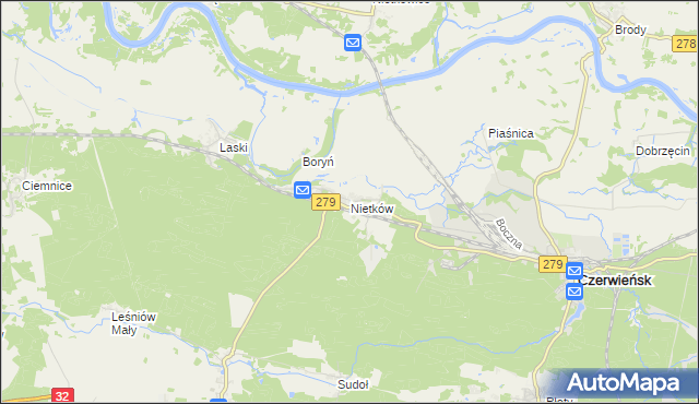 mapa Nietków, Nietków na mapie Targeo