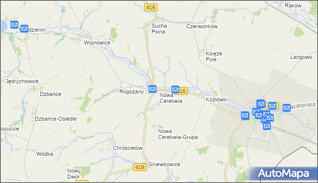 mapa Nowa Cerekwia, Nowa Cerekwia na mapie Targeo