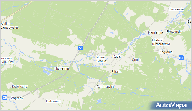 mapa Nowa Grobla gmina Oleszyce, Nowa Grobla gmina Oleszyce na mapie Targeo
