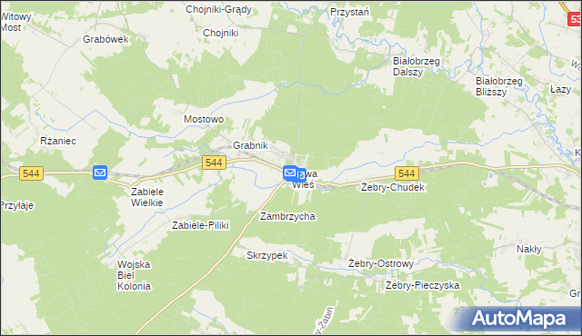 mapa Nowa Wieś gmina Olszewo-Borki, Nowa Wieś gmina Olszewo-Borki na mapie Targeo