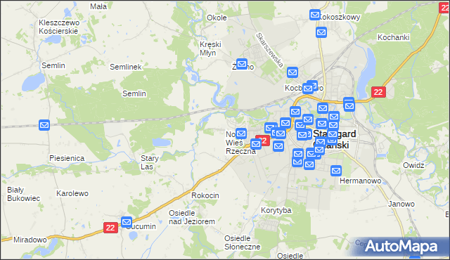 mapa Nowa Wieś Rzeczna, Nowa Wieś Rzeczna na mapie Targeo