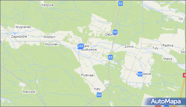 mapa Nowe Budkowice, Nowe Budkowice na mapie Targeo