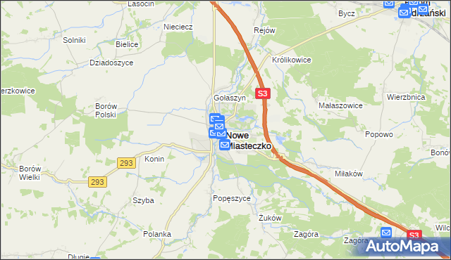 mapa Nowe Miasteczko, Nowe Miasteczko na mapie Targeo