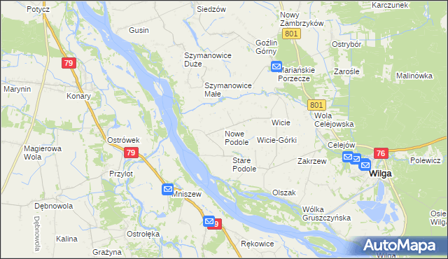 mapa Nowe Podole, Nowe Podole na mapie Targeo