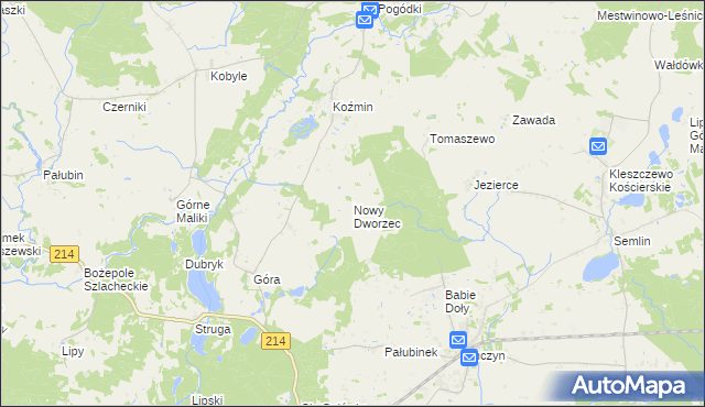 mapa Nowy Dworzec, Nowy Dworzec na mapie Targeo