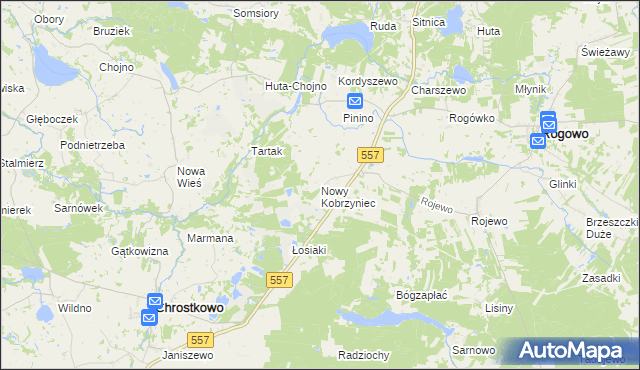mapa Nowy Kobrzyniec, Nowy Kobrzyniec na mapie Targeo