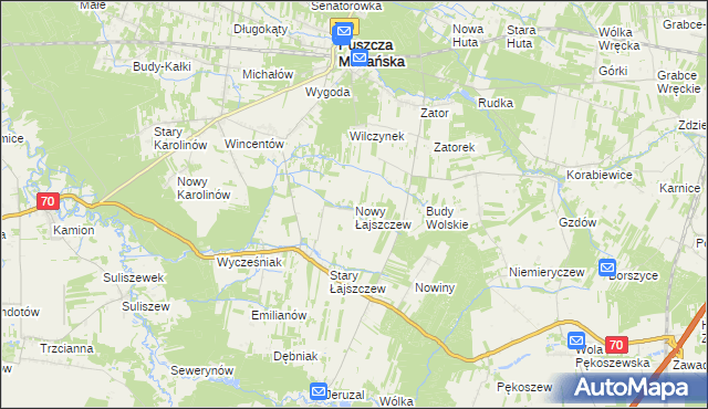 mapa Nowy Łajszczew, Nowy Łajszczew na mapie Targeo