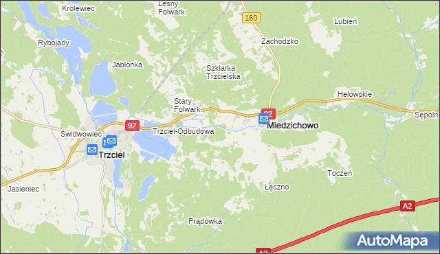 mapa Nowy Młyn gmina Miedzichowo, Nowy Młyn gmina Miedzichowo na mapie Targeo