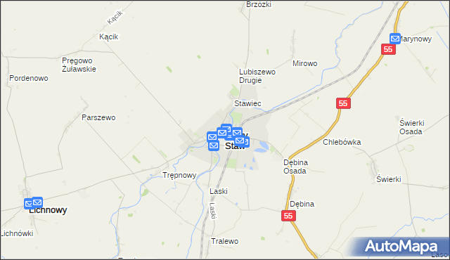 mapa Nowy Staw powiat malborski, Nowy Staw powiat malborski na mapie Targeo