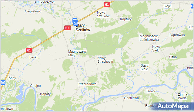 mapa Nowy Strachocin, Nowy Strachocin na mapie Targeo