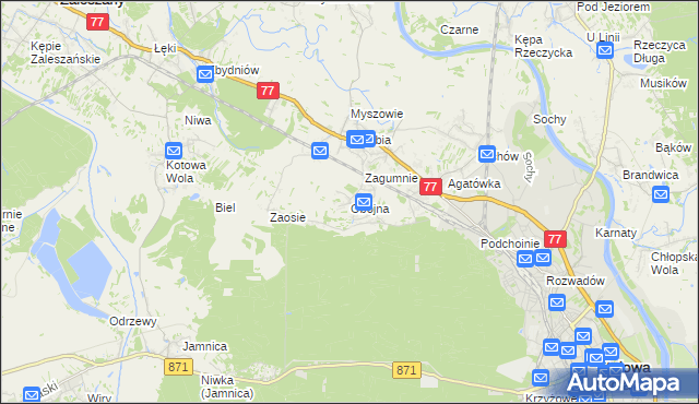 mapa Obojna, Obojna na mapie Targeo