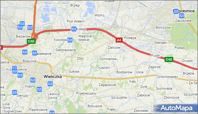mapa Ochmanów, Ochmanów na mapie Targeo